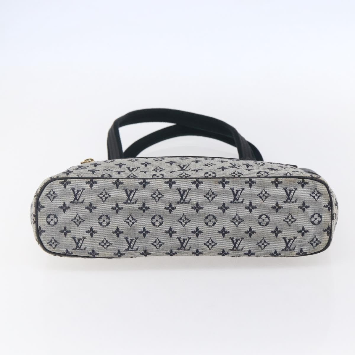 Louis Vuitton Lucille Handbag Mini Lin, BLUE, CANVAS, Handbag