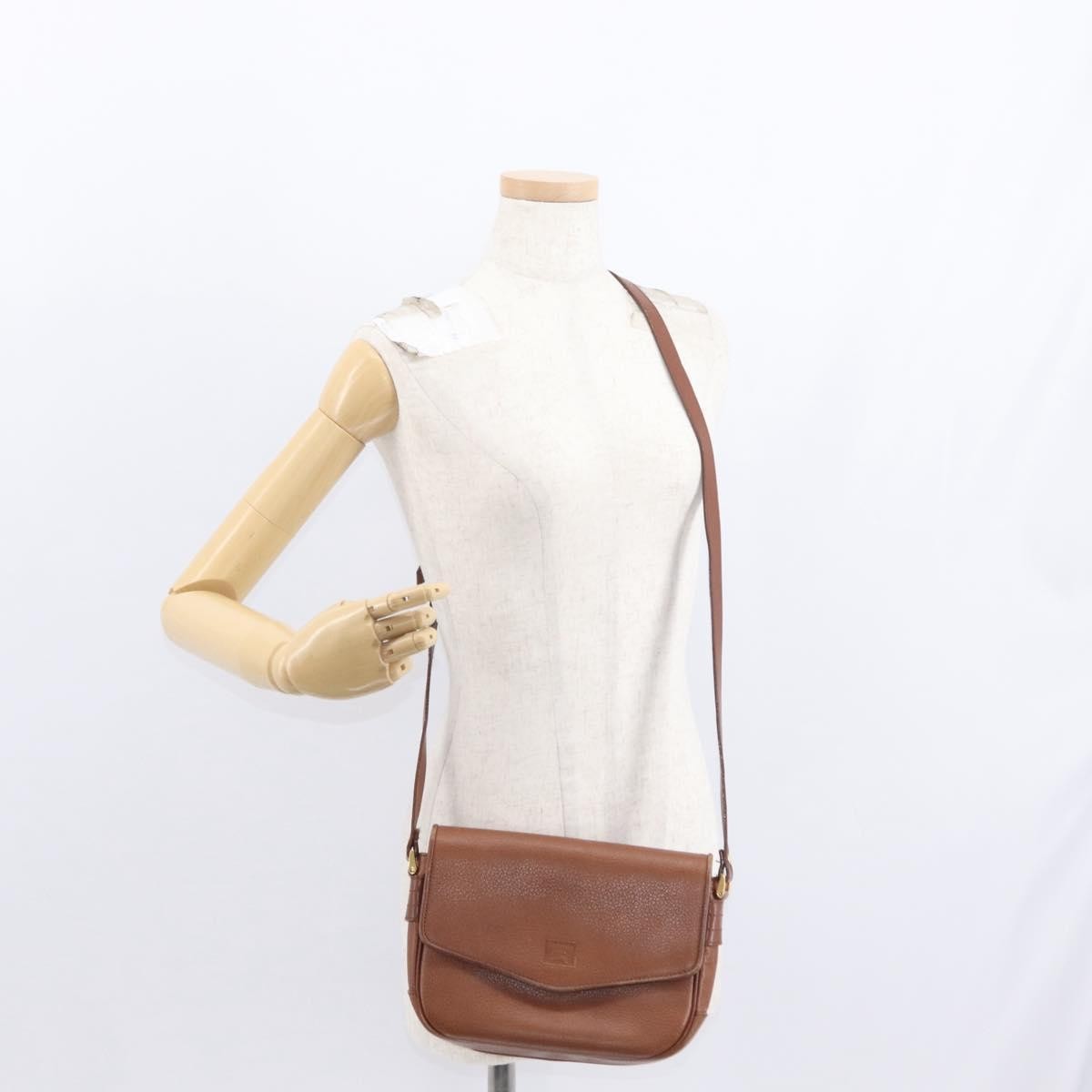 Burberry Vintage Shoulder Bag Leather, BROWN, LEATHER, Shoulder bag