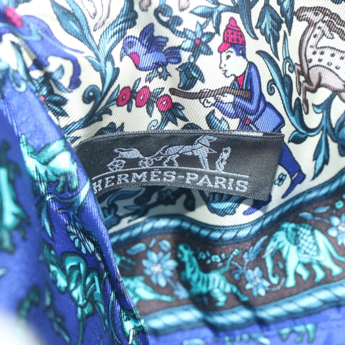 Hermes Vintage Clutch Wool, BROWN, WOOL, Clutche & pouche