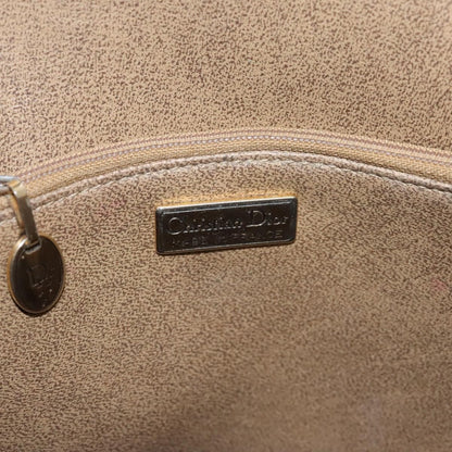 Christian Dior Vintage Honeycomb Handbag Canvas Leather, BEIGE, CANVAS, Handbag