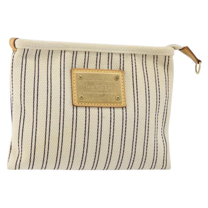 Louis Vuitton Antigua Pouch Canvas, BEIGE, CANVAS, Clutche & pouche