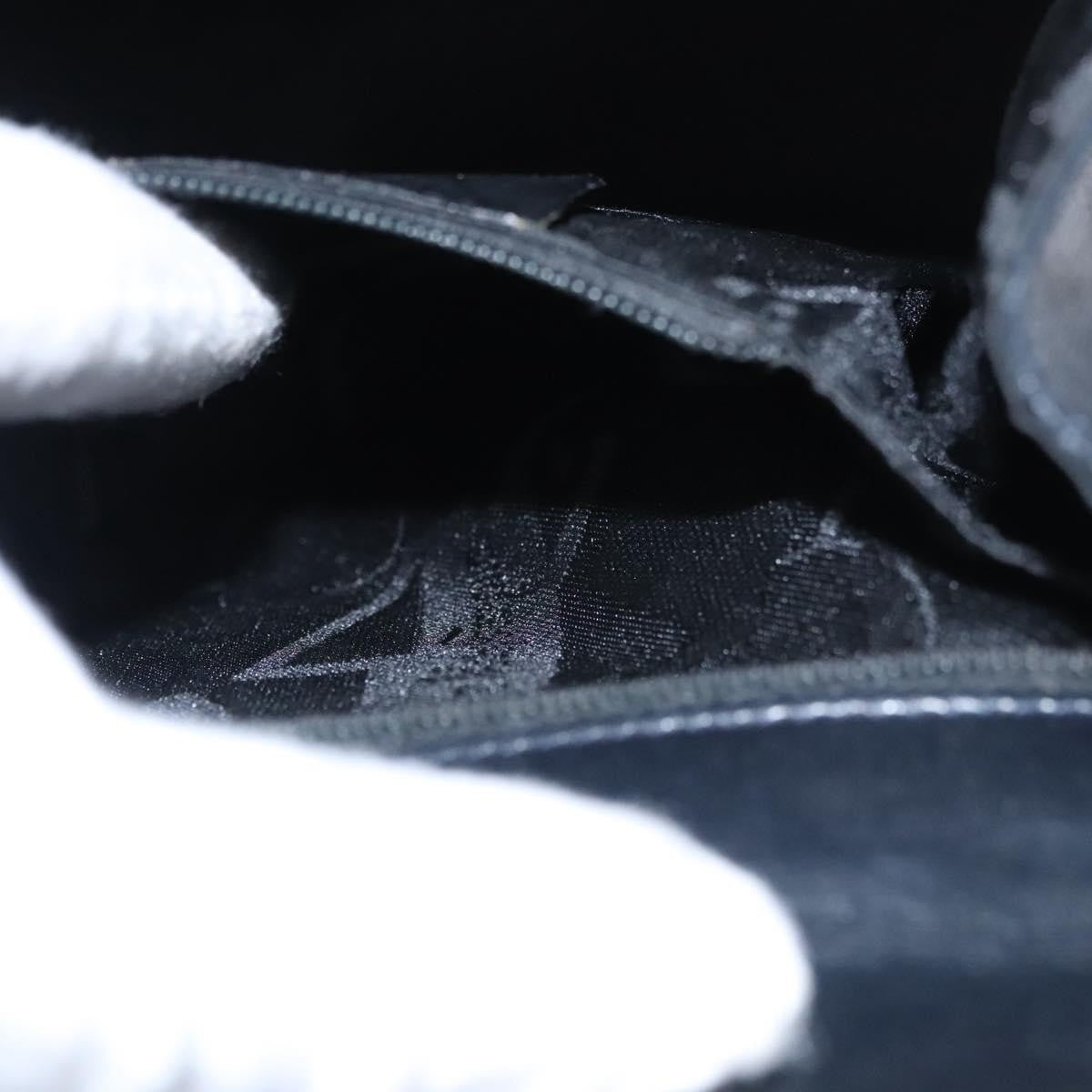 Salvatore Ferragamo Gancini handbag Leather, BLACK, LEATHER, Handbag