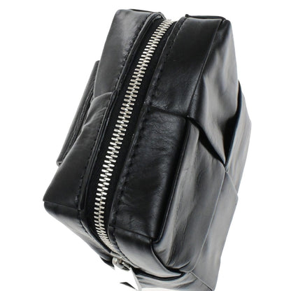 Bottega Veneta Cassette Belt Bag Padded Intrecciato Leather, BLACK, LEATHER, Crossbody bag