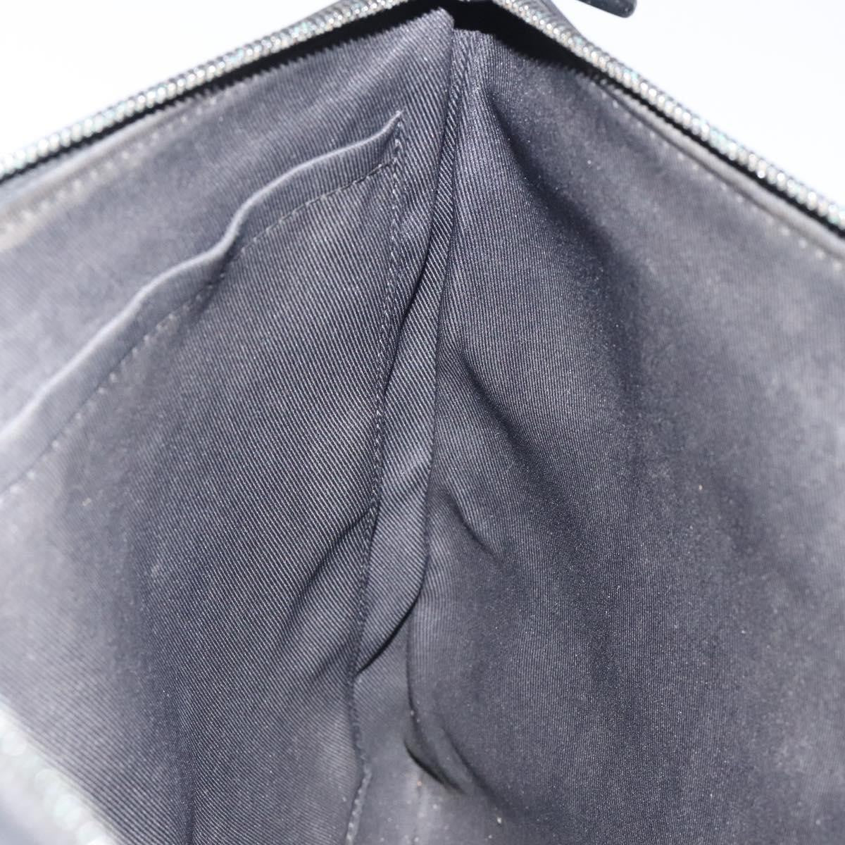 Louis Vuitton Discovery Pochette Monogram Shadow Leather, BLACK, LEATHER, Clutche & pouche