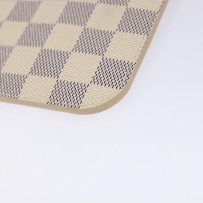 Louis Vuitton Neverfull Pochette Damier, WHITE, CANVAS, Tote bag