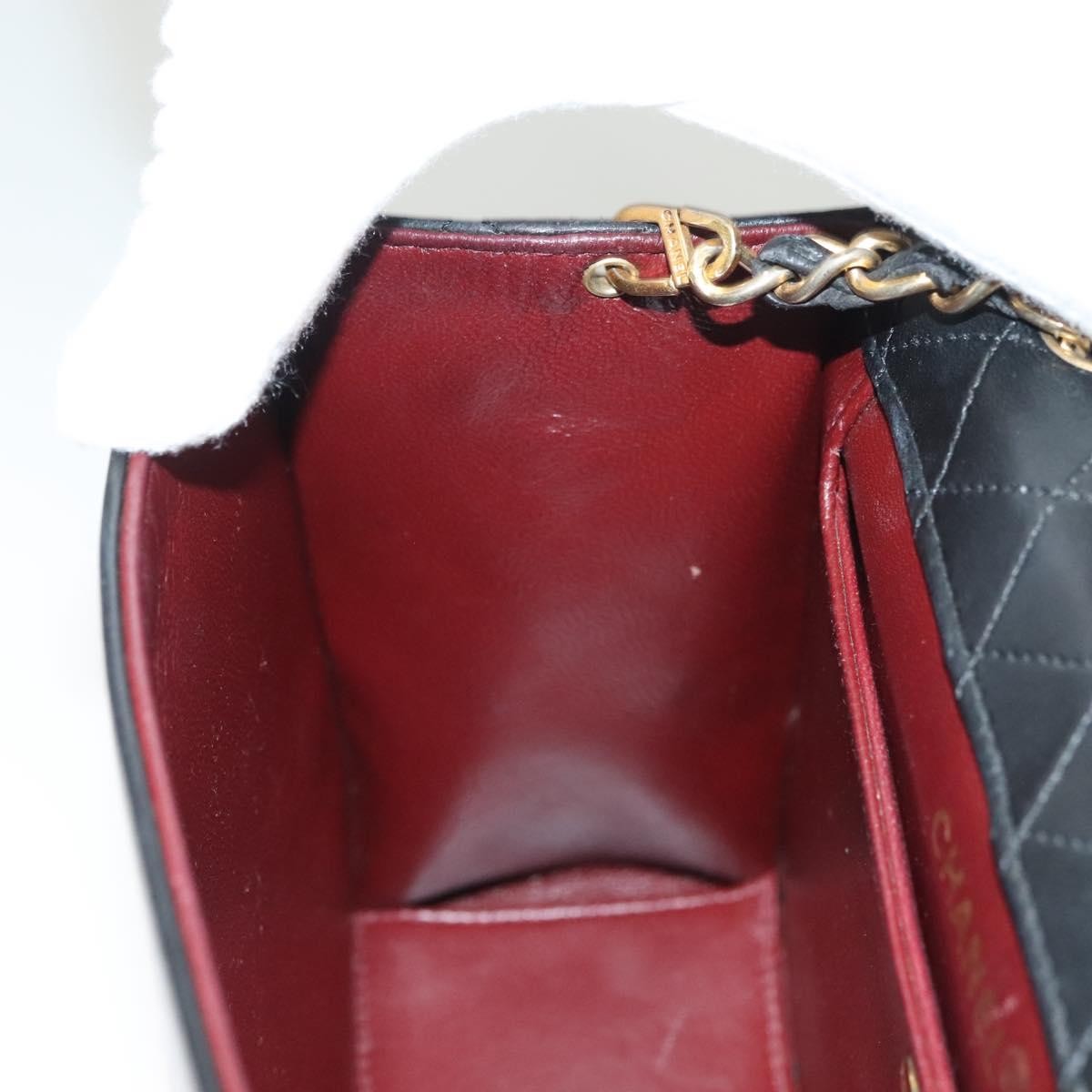 Chanel Vintage Trapezoid CC Flap Bag Leather, BLACK, LEATHER, Shoulder bag