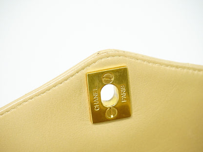 Chanel Vintage Tote Leather, BEIGE, LEATHER, Tote bag