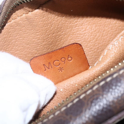 Celine Vintage Macadam Shoulder Bag Canvas and Leather, BROWN, CANVAS, Shoulder bag