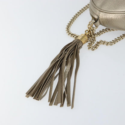 Gucci Soho Chain Bag Leather, GOLD, LEATHER, Shoulder bag