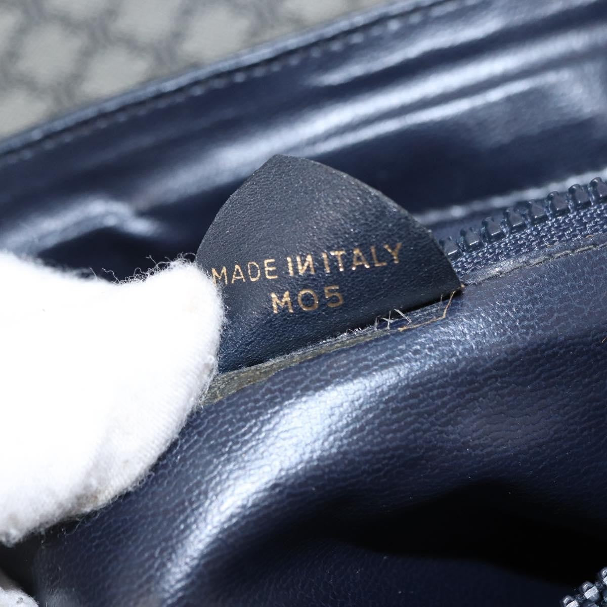 Celine Vintage Macadam Shoulder Bag Canvas and Leather, BLACK, CANVAS, Shoulder bag