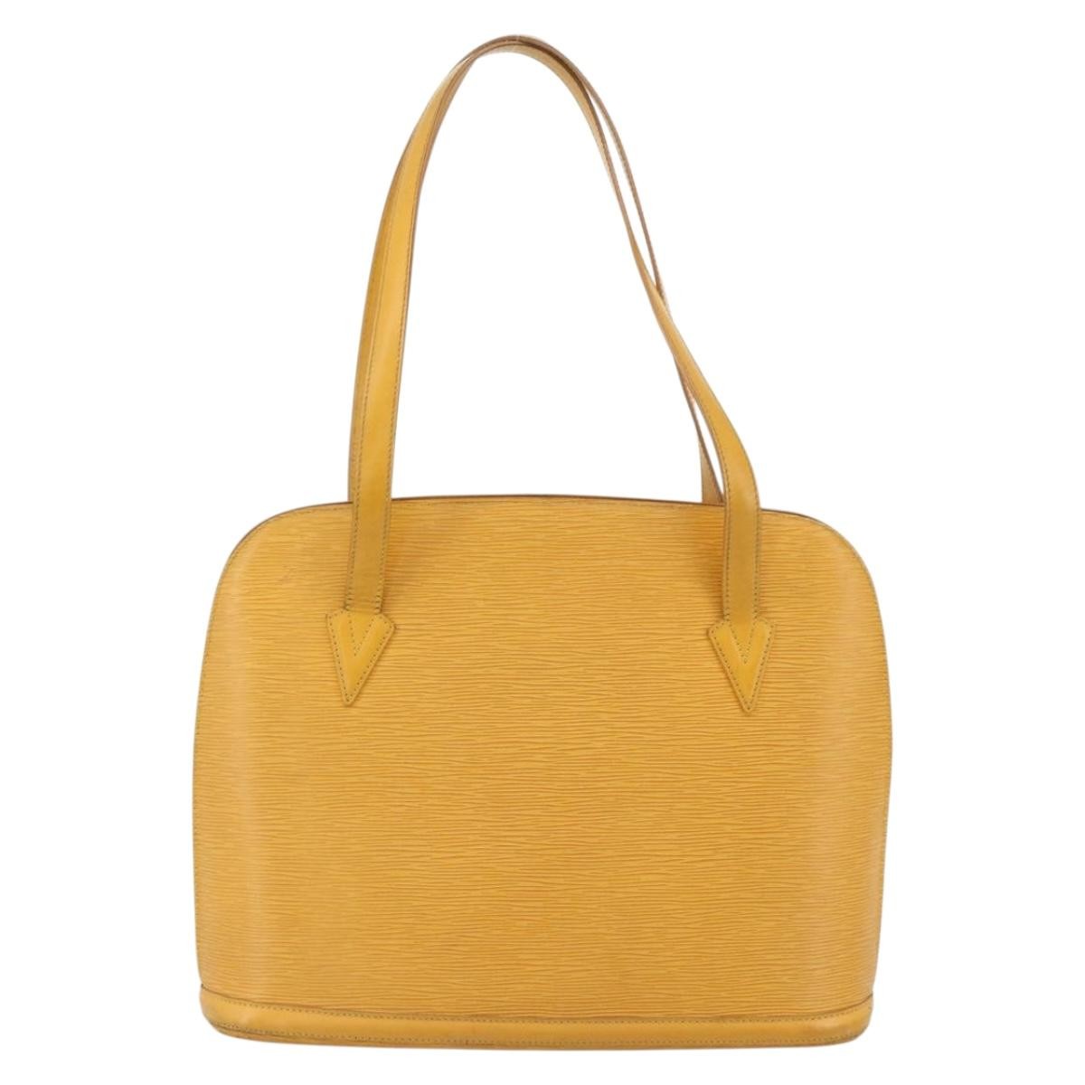 Louis Vuitton Lussac Handbag Epi Leather, Yellow, Leather, Shoulder Bag
