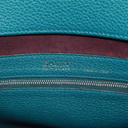 Bally Vintage Handbag Leather, GREEN, LEATHER, Handbag