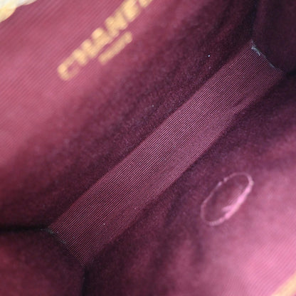 Chanel Vintage Round Flap Bag Quilted Lambskin, BLACK, LEATHER, Shoulder bag