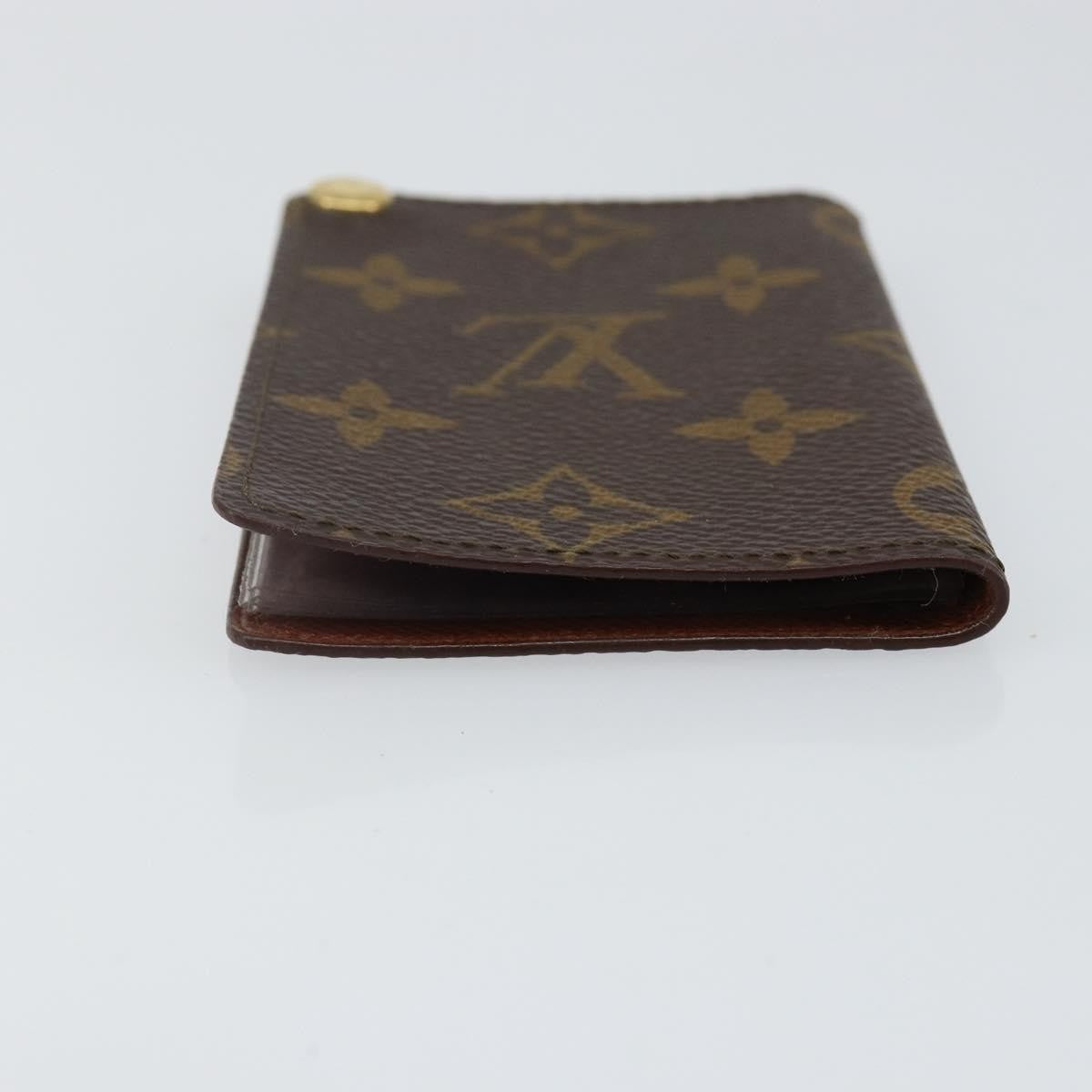 Louis Vuitton Porte Cartes Pression Card Case Monogram Canvas, BROWN, CANVAS, Card Holders