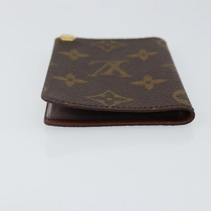 Louis Vuitton Porte Cartes Pression Card Case Monogram Canvas, BROWN, CANVAS, Card Holders