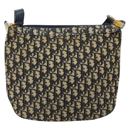 Christian Dior Vintage Trotter Shoulder Bag Canvas, NAVY, CANVAS, Shoulder bag