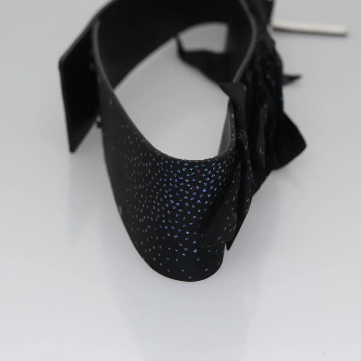 Chanel Vintage bow belt Leather, BLACK, LEATHER, Belts