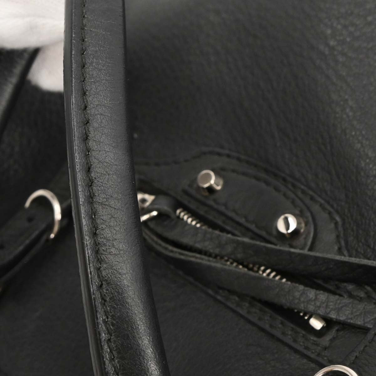 Balenciaga Papier A6 Classic Studs Bag Leather, BLACK, LEATHER, Tote bag