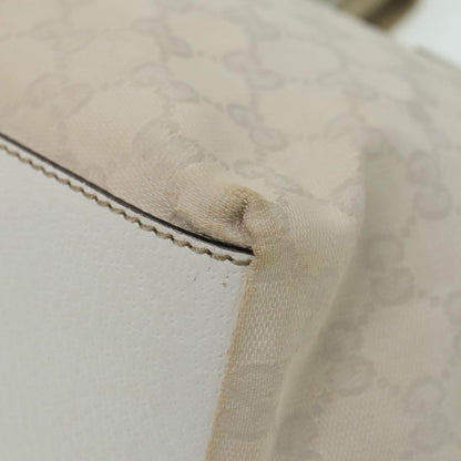 Gucci Web Zip Tote GG Canvas, WHITE, CANVAS, Tote bag