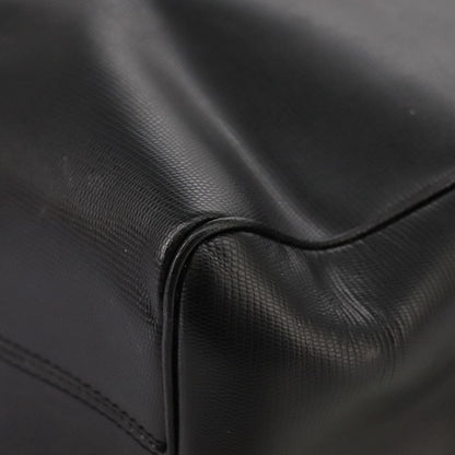 Celine Circle Logo Handbag Leather, BLACK, LEATHER, Handbag