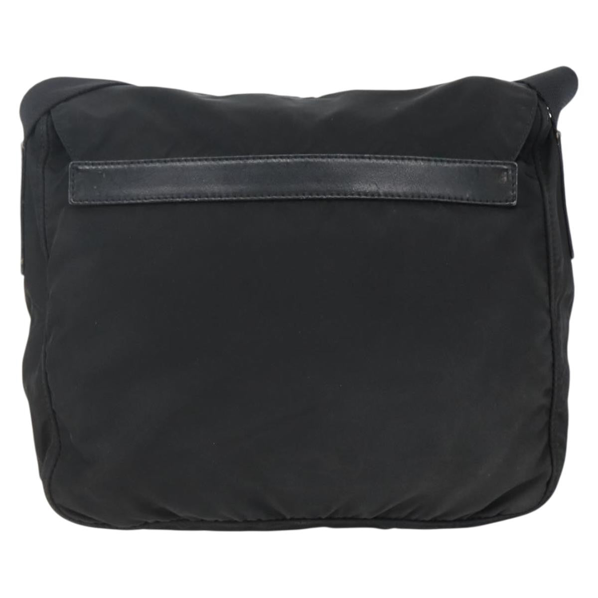 Prada Buckle Messenger Bag Tessuto, BLACK, NYLON, Crossbody bag