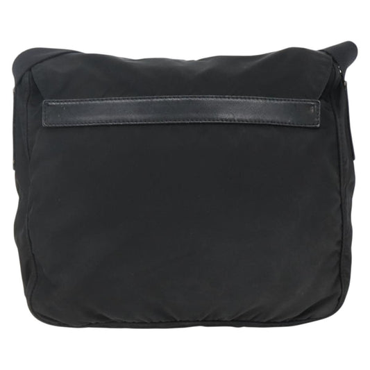 Prada Buckle Messenger Bag Tessuto, BLACK, NYLON, Crossbody bag