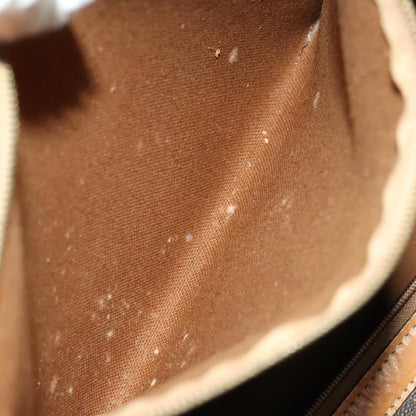 Celine Macadam Handbag Macadam with leather, BROWN, CANVAS, Handbag