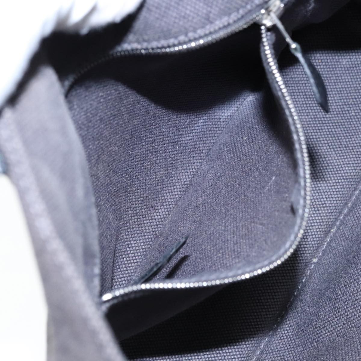 Hermes Sac Harnais Tote Toile and Leather, GRAY, CANVAS, Tote bag