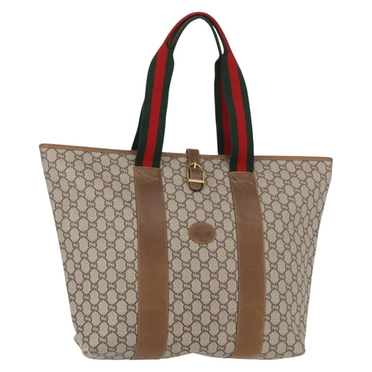 Gucci Sherry Line Tote Canvas, BEIGE, PVC, Tote bag