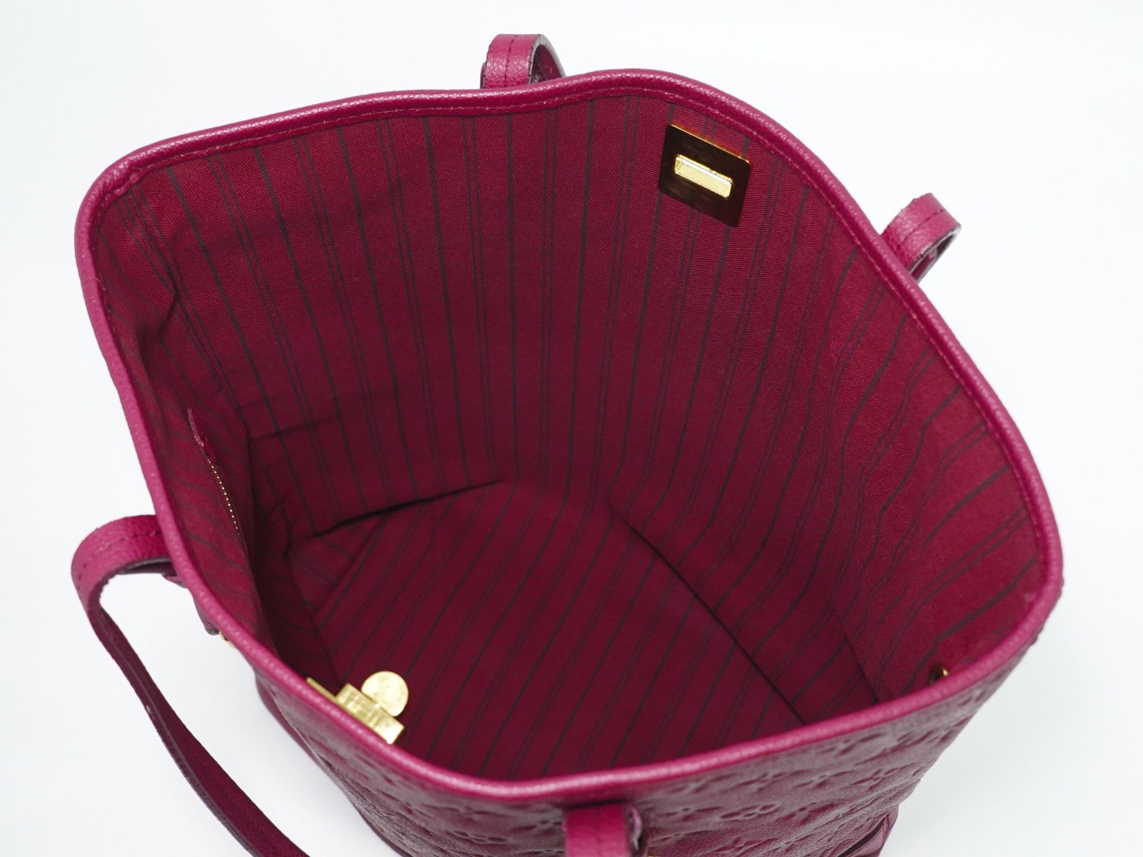 Louis Vuitton Citadine Handbag Monogram Empreinte Leather, BURGUNDY, LEATHER, Handbag