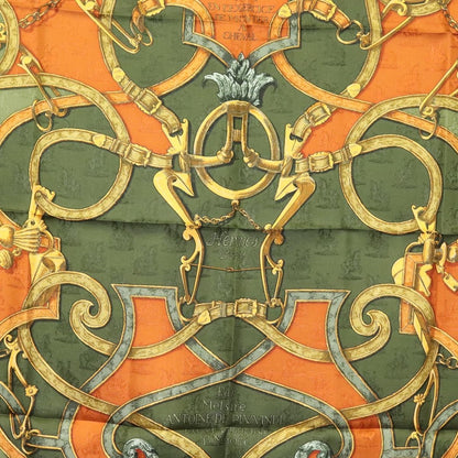 Hermes Carré 90 Silk multicolor, GREEN, SILK, Scarve & shawl