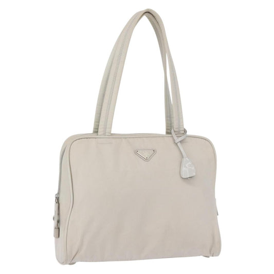Prada Vintage Tote Nylon, WHITE, NYLON, Tote bag