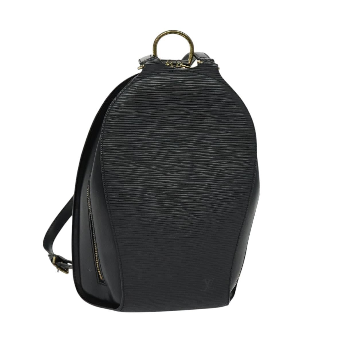 Louis Vuitton Mabillon Backpack Epi Leather, BLACK, LEATHER, Backpack