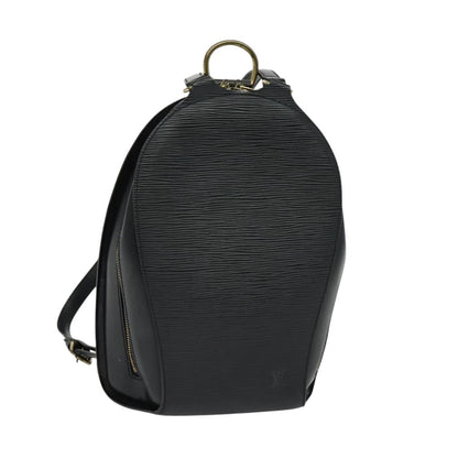 Louis Vuitton Mabillon Backpack Epi Leather, BLACK, LEATHER, Backpack