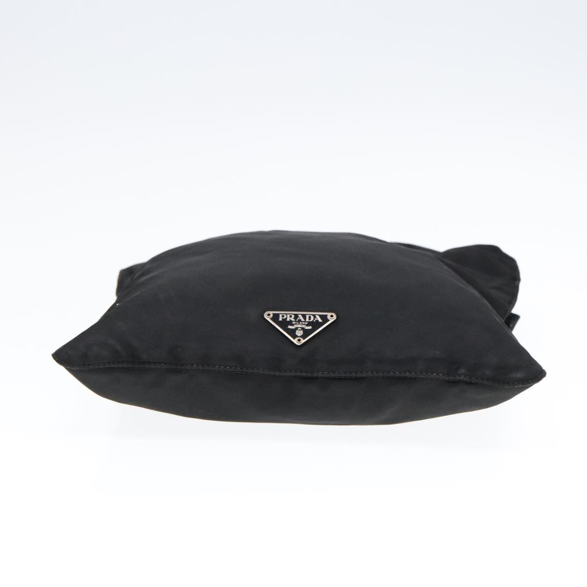 Prada Flat Messenger Bag Tessuto, BLACK, NYLON, Shoulder bag