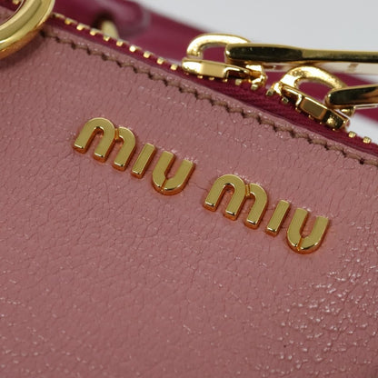 Miu Miu Madras Bowler Bag Leather, PINK, LEATHER, Handbag