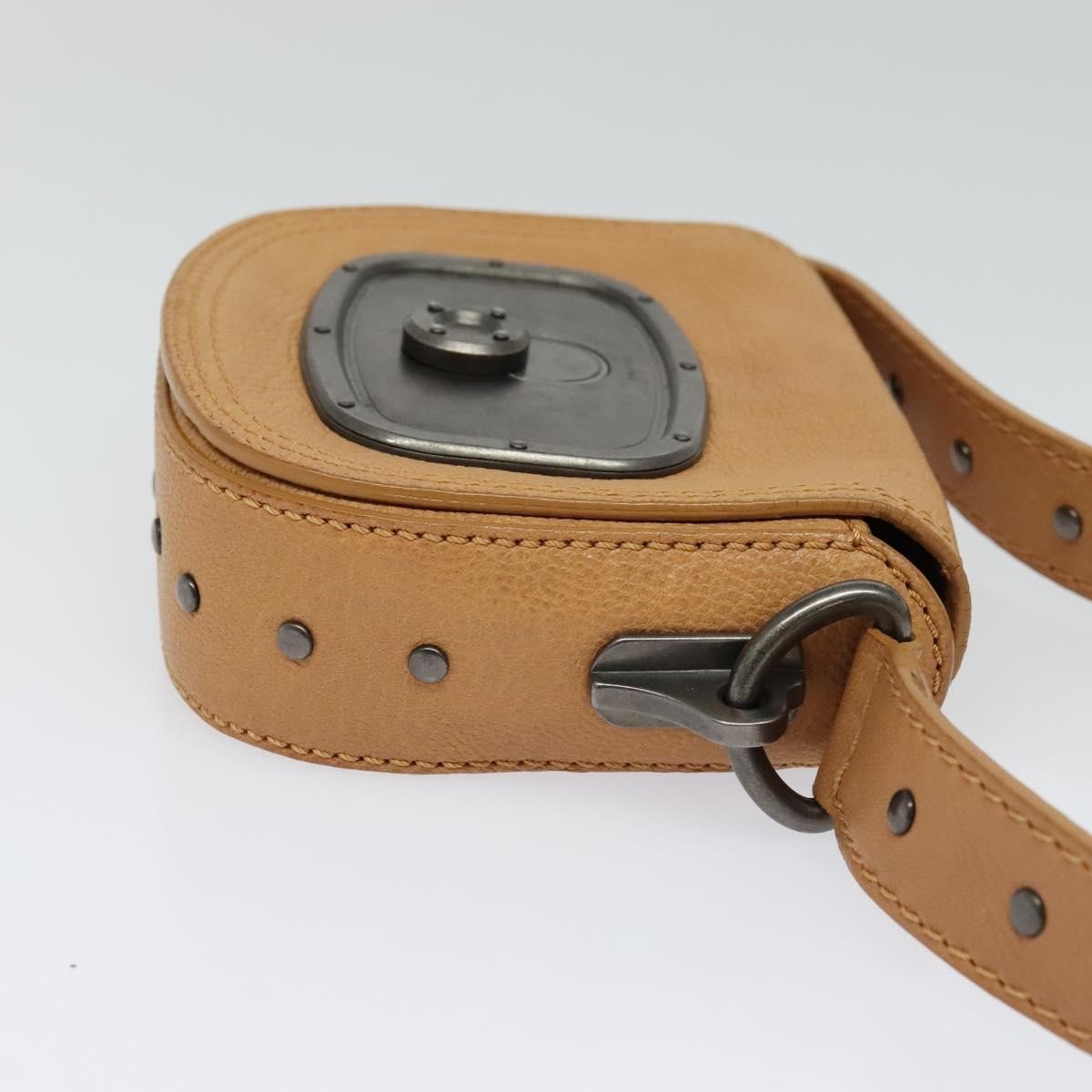 Celine Shoulder Bag Leather, BROWN, LEATHER, Shoulder bag