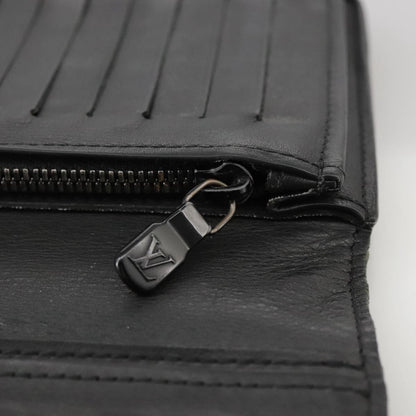 Louis Vuitton Brazza Long Bifold wallet Monogram shadow, BLACK, LEATHER, Wallets