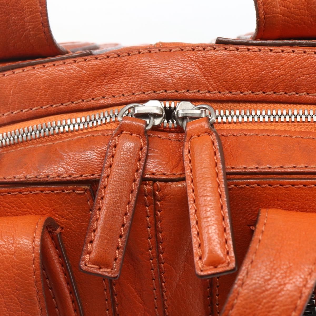 Givenchy Nightingale Satchel Leather, ORANGE, LEATHER, Handbag