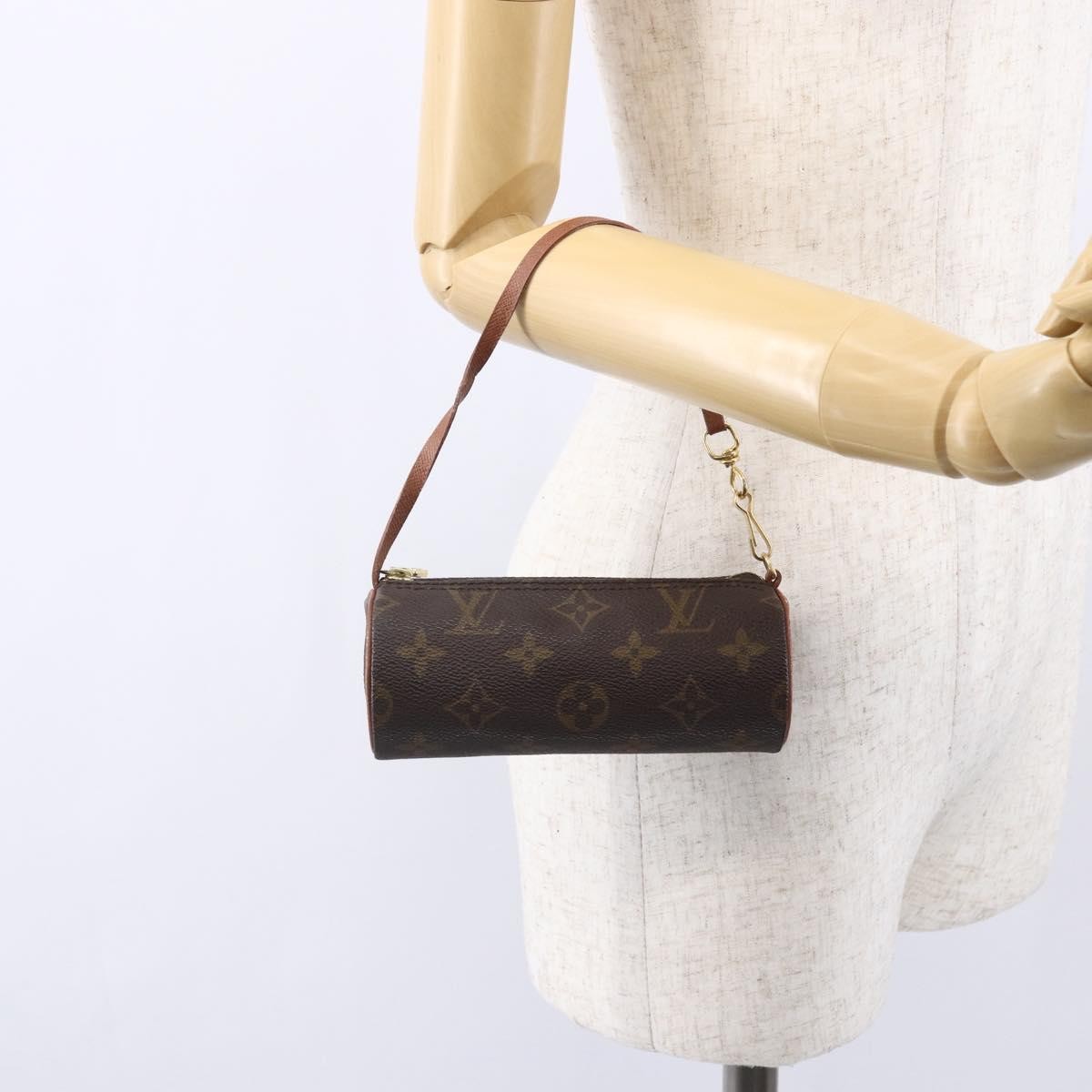 Louis Vuitton Papillon Pochette Monogram Canvas, BROWN, CANVAS, Clutche & pouche