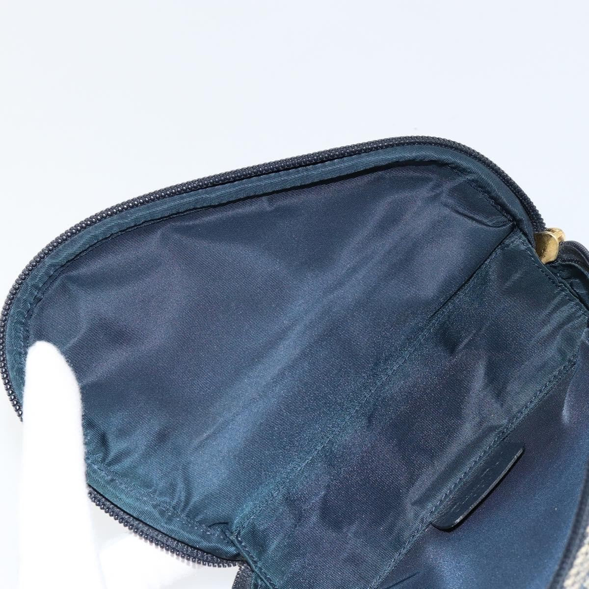 Christian Dior Vintage Saddle Coin Purse Diorissimo Canvas, BLUE, CANVAS, Clutche & pouche