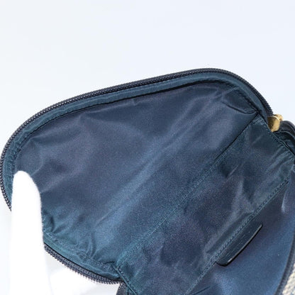 Christian Dior Vintage Saddle Coin Purse Diorissimo Canvas, BLUE, CANVAS, Clutche & pouche