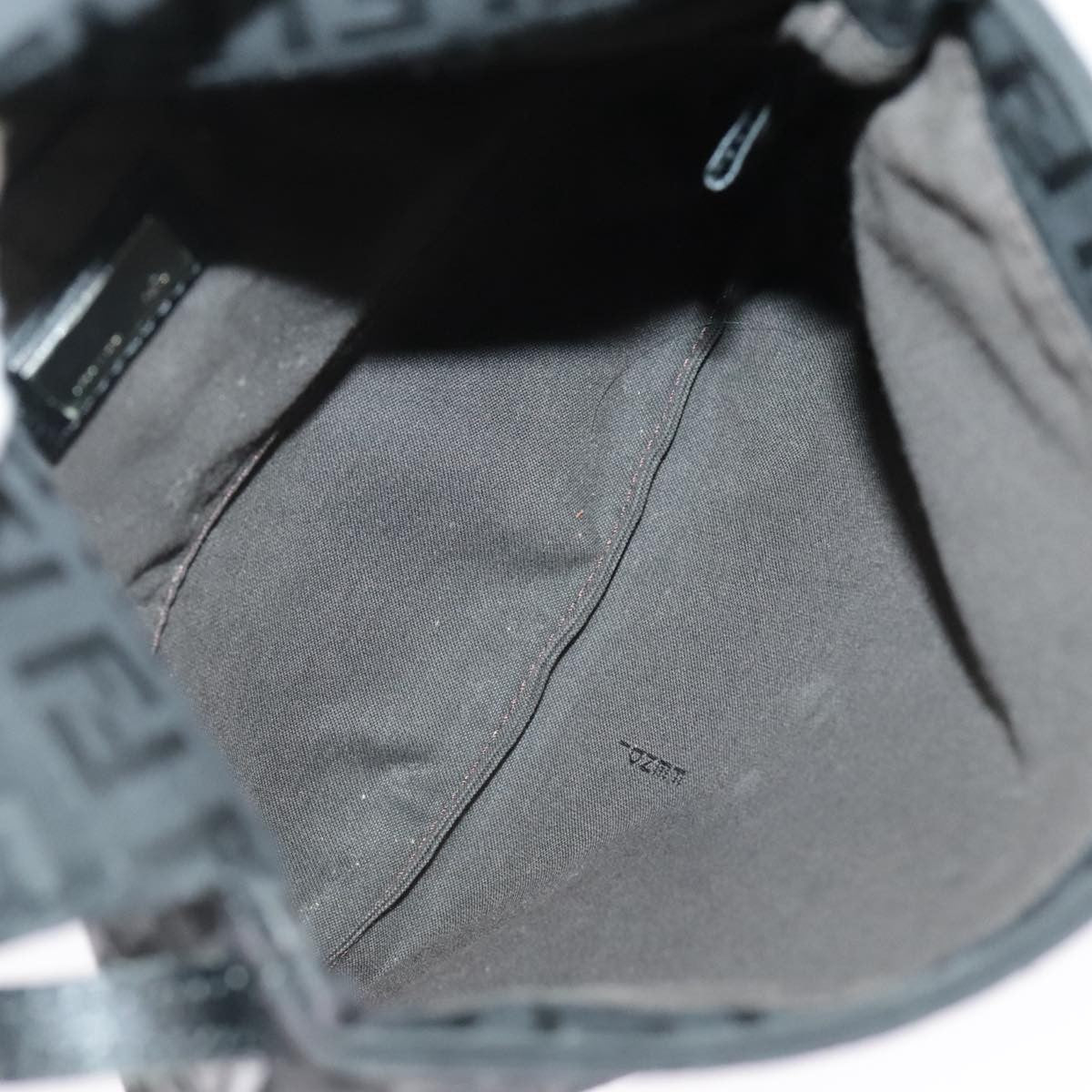 Fendi Mamma Baguette Shoulder Bag Canvas, BLACK, CANVAS, Shoulder bag