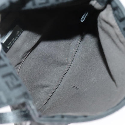 Fendi Mamma Baguette Shoulder Bag Canvas, BLACK, CANVAS, Shoulder bag