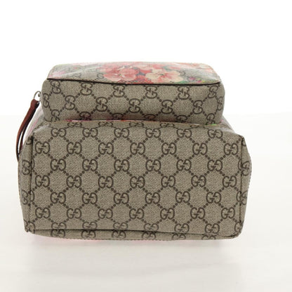 Gucci Buckle Backpack Blooms Print GG Coated Canvas, BEIGE, CANVAS, Backpack