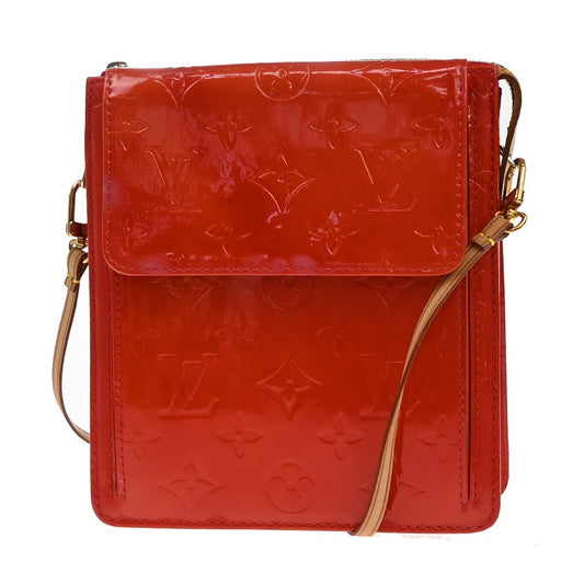 Louis Vuitton Mott Handbag Monogram Vernis, RED, PATENT_LEATHER, Clutche & pouche
