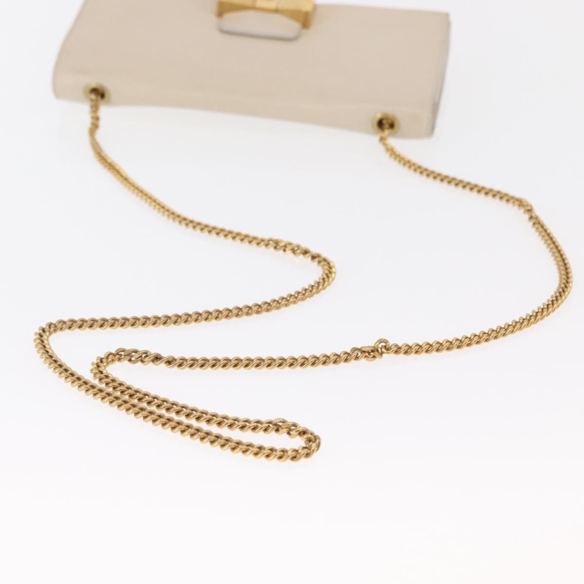 Chloe Chain Flap Crossbody Bag Leather, BEIGE, LEATHER, Shoulder bag