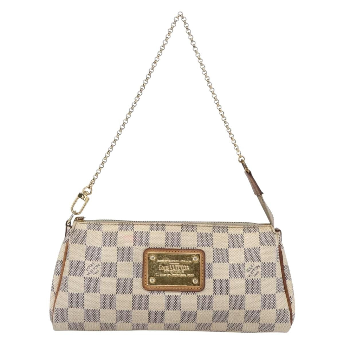 Louis Vuitton Eva Handbag Damier, BEIGE, CANVAS, Handbag