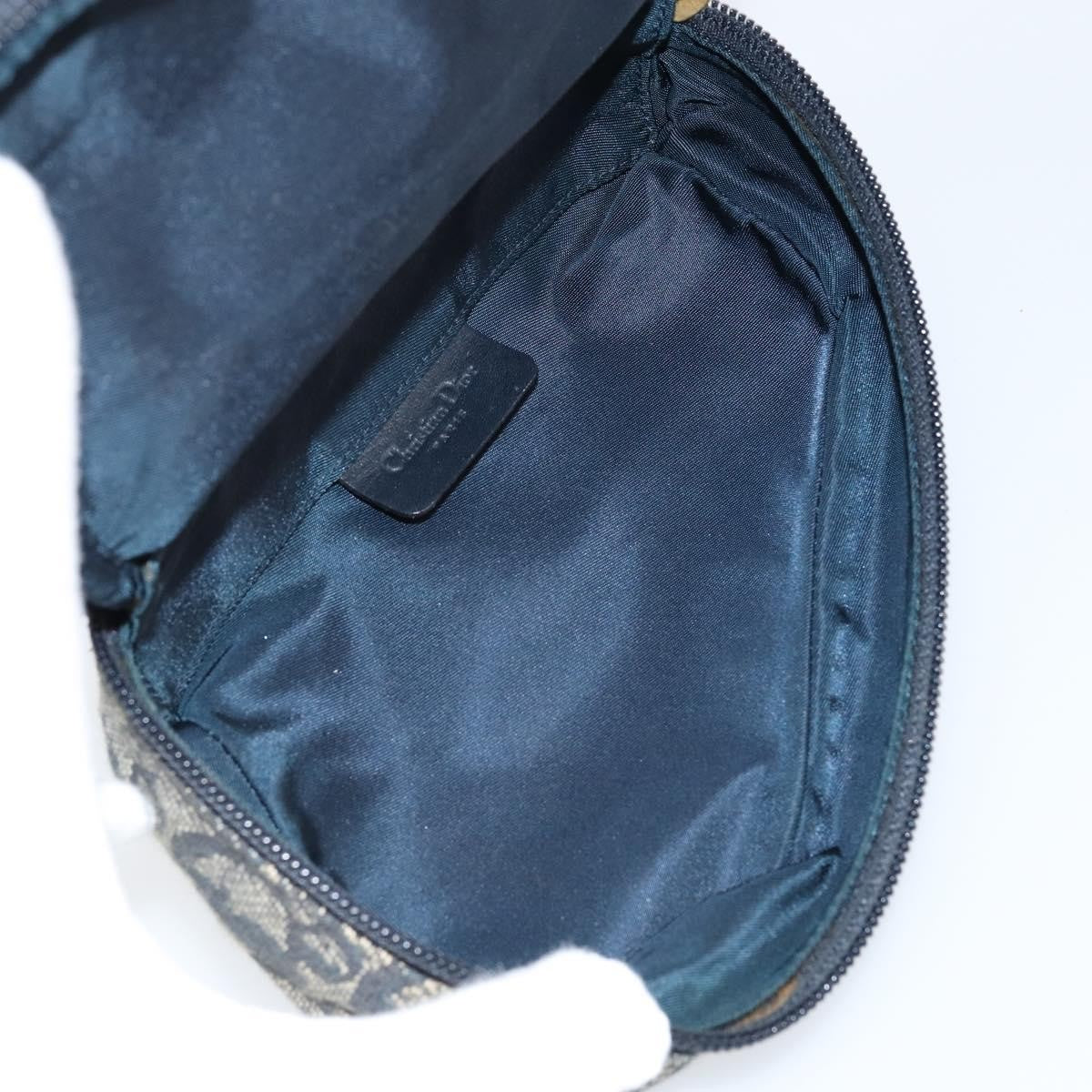 Christian Dior Vintage Saddle Coin Purse Diorissimo Canvas, BLUE, CANVAS, Clutche & pouche