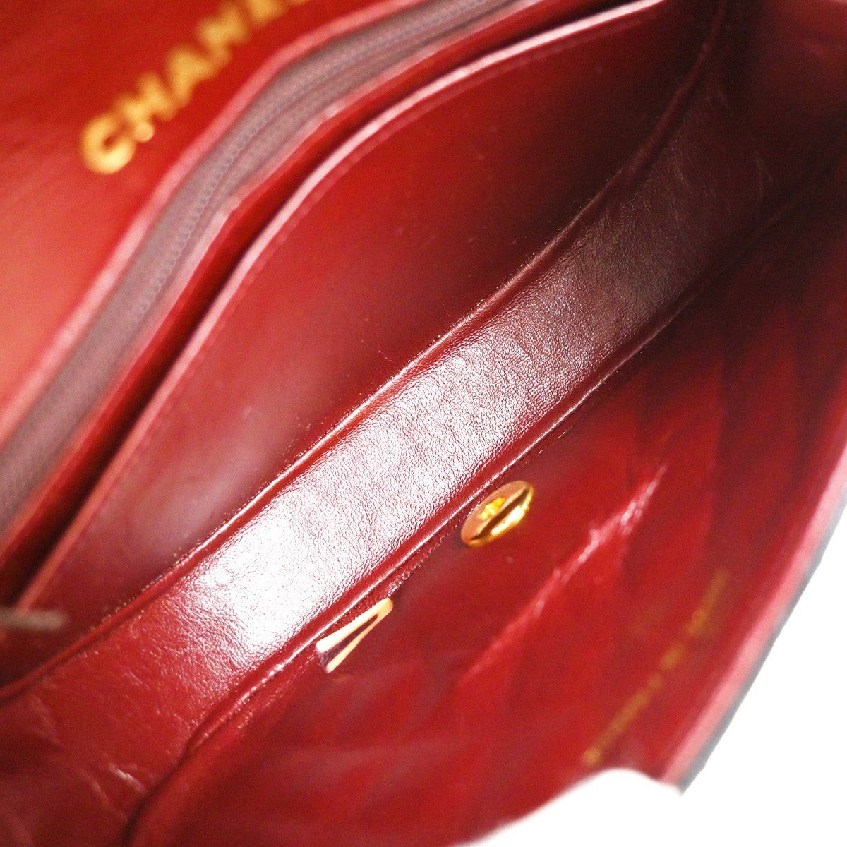 Chanel Vintage Half Moon Flap Bag Quilted lambskin, BLACK, LEATHER, Shoulder bag